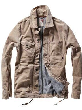 Relwen Pile-Lined Chore Coat, Size XL, Color Buff Khaki Corduroy